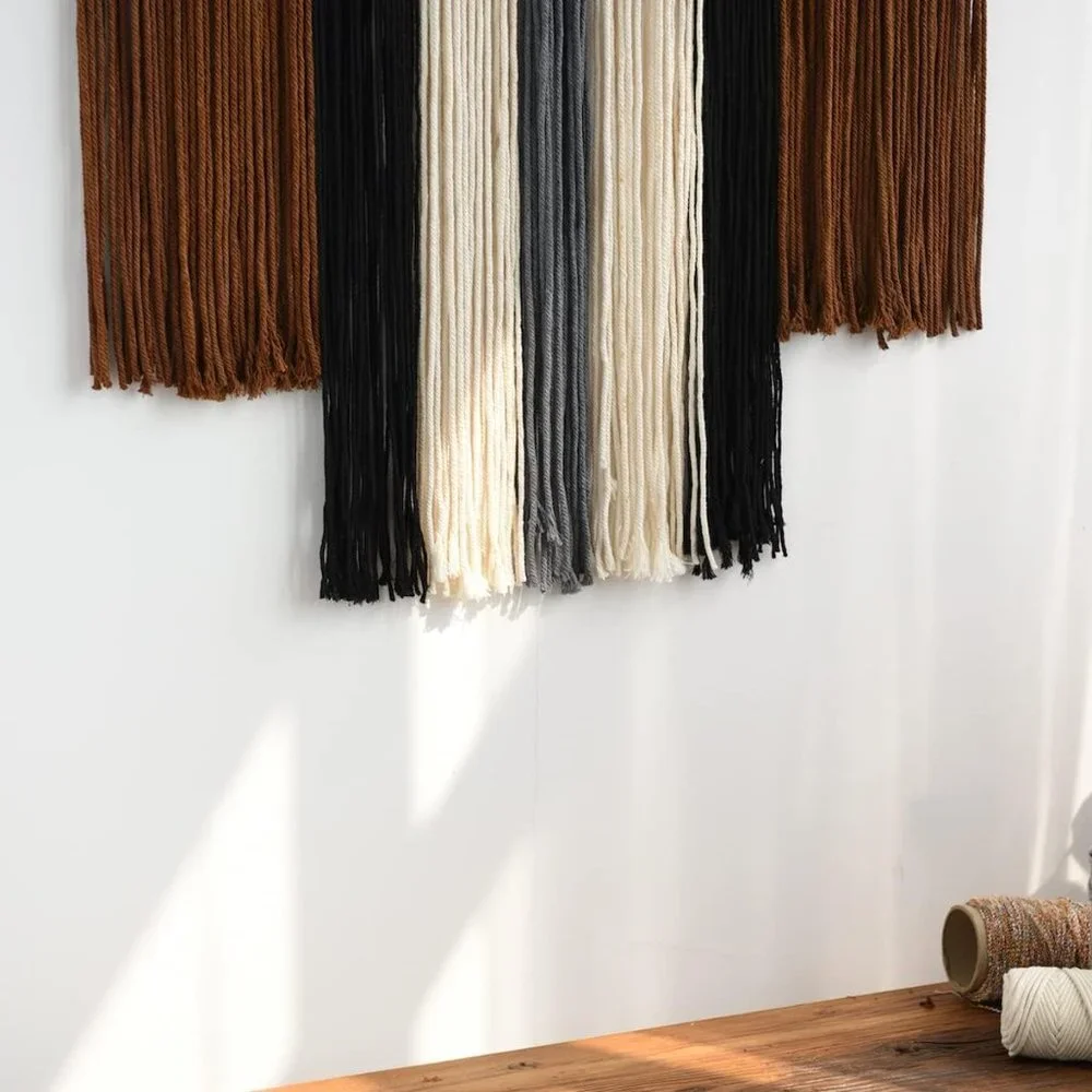 Macrame Yarn Fiber Bohemian Boho Home Wall Decor Hanging NEW